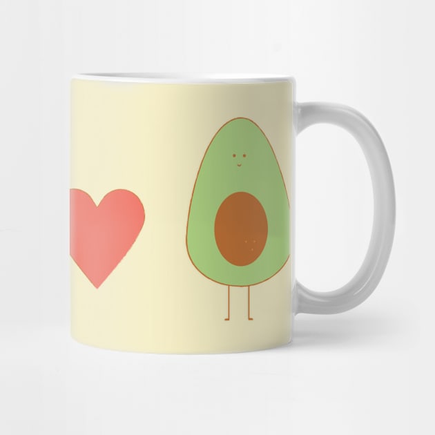 Taco Avocado Mug by HungryDinoDesign